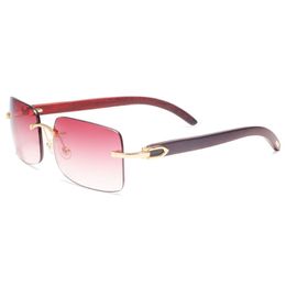 occhiali da sole Ienbel Luxury Square Occhiali in vero corno di bufalo Mens Designer di marca Occhiali da sole Vintage Carter Buffs Carter senza montatura gl290u