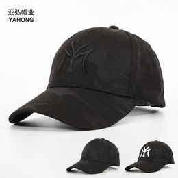 Hat Mens Spring/Summer Duck Tongue Hat Large Headed Korean Version Letter Embroidered High end Female Versatile Deep Top Hardtop Baseball Hat