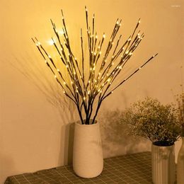 Strings LED Willow Branch Lamp Rose Simulation Orchid Lights Tall Vase Filler Twig Lighted For Home Decoration