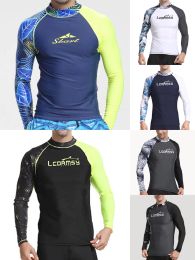 Swimwear Men Upf 50+ Long Sleeve Swimsuit Uv Sun Protection Swim Water Sports Gym Swimming Suit T Shirt Diving Suit Quickdrying Upf 50+