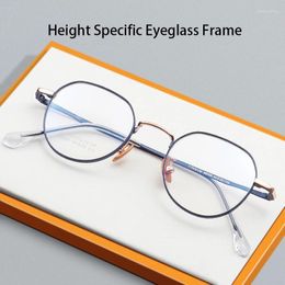 Sunglasses Frames Fashion Retro Round Spectacle Ultra Light Titanium Widened Design Optical Prescription Eyewear Frame Man Woman Myopia