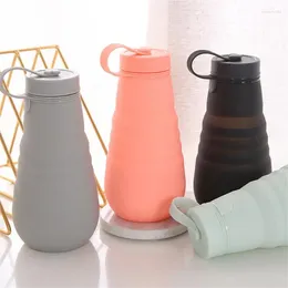 Water Bottles 500ml Portable Retractable Silicone Cups Foldable Collapsible Bottle Outdoor Travel Drinking Cup For Camping Drinkware