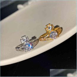 Band Rings Vw Designer Ring Tide Iamond Open Fashion Punk Hiphop Jewellery 925 Sier Accessories Female Valentines Dhki8324N