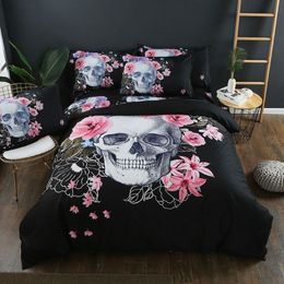 Adult Duvet Cover Set 3D Printed Animal Skull Comforter 3pcs Bedding Sets King Size Single Full Double flat sheet T200819207Q