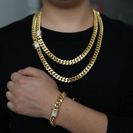 Fashion Hip Hop Men Necklace Chain Gold Filled Curb Cuban Long Necklace Link Men Choker Male Female Collier Jewelry 61cm 71cm266B