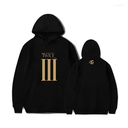 Women's Hoodies Twice Hoodie 4th World Tour Hoody Pullovers Women Men Korean Style Loose Sweatshirt Autumn Oversized For Kpop Fans