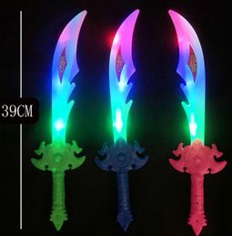 Glowing Lighted Up Shark Sword Kids Toy 15 Inch Toy Flashing LED Lights Buccaneer Swords Halloween DressUp Costume Accessories Pa8863598