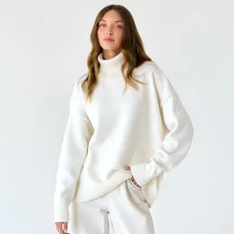 Women's Blouses Autumn Winter Split Side Oversize Sweater Pullovers Women Loose Cashmere Turtleneck Big Size Pullover Female