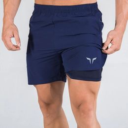 Summer Running Shorts Men 2 In 1 Sports Jogging Fitness Mens Gym Training Quickdrying Male short 240306