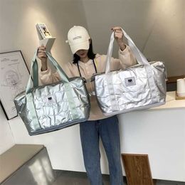 Borsa da viaggio in cotone con spazio regolabile Borsa da cabina di moda Tote Borsa a mano Bagaglio a mano Impermeabile Spalla fitness per le donne 202211234J