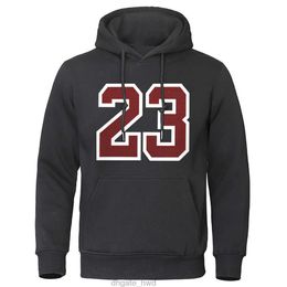 23 Basketball Digital Funny Printing Mens Streetwear Oversized Fleece Hoody Fashion Loose Pocket Hoodie Pullover Sweatshirt