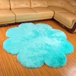 Fluffy Round Rug Carpets for Living Room Decor Faux Fur Carpet Kids Room Long Plush Rugs for Bedroom Shaggy Area Rug Modern Mat1269q