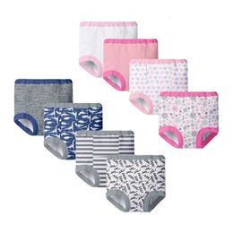 4Pcs Baby Training Pants Cotton Breathable 4 Layers Diapers Infant Toddler Washable Cloth Nappies Cartoon Absorbent Underwear 240304