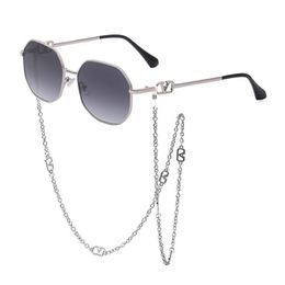 Designer Sunglasses Brand Eyewear With Chain Luxury Men Women Sun Glasses Women Sunglasses Polaroid UV400 Metal Lens With Box2559