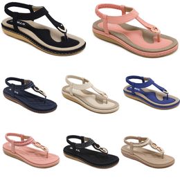 2024 summer women shoes Sandals low heels Mesh surface Leisure Mom Black white large size 35-42 J34-1 GAI
