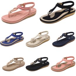 2024 summer women shoes Sandals low heels Mesh surface Leisure Mom Black white large size 35-42 J37-1 GAI