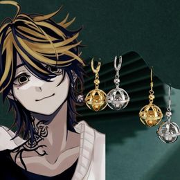 Dangle & Chandelier Anime Tokyo Revengers Cosplay Peripheral Earrings Props 925 Sterling Silver Hollow Ball Pendant Eardrops Jewel214f
