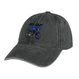 Berets MT-07 - Blue Cowboy Hat Sports Cap Ball Sun For Man Women's