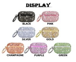 For Airpods Pro 3 Cases Electroplated Diamond Glitter Wireless Bluetooth Hard Bling Crystal Sequins For Apple Air Pods 2 Crystal C7293146