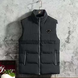 Designer Prda Piumino da uomo in cotone da donna Gilet invernale leggero da uomo caldo casual con cappuccio Giacca abbinata Gilet taglie forti