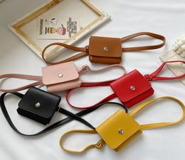 INS Fashions Little Girls Purse Handbags Shoulder Crossbody Bags Waist Blank Children Accessories Wallet Bag2564278