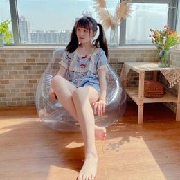 Camp Furniture Atmospheric Transparent Sofa Creative Inflatable Lazy Chair Indoor/outdoor Pography Prop DIY Storage