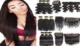 8A Brazilian Hair Extenstions Water Wave 3 Bundles with 13x4 Frontal Body Deep Wave Virgin Hair with Closure Brazilian Virgin Hair2448369