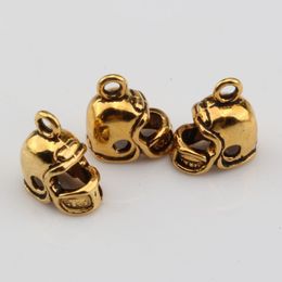 MIC 200pcs Antique gold 3D Small Football Helmet Charms pendants DIY Jewelry 13 x11mm255k