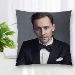 Pillow Case Custom Double Sided Square Tom Hiddleston Star Cushion Covers For Home Sofa Chair Decorative Pillowcases With Zipper2265