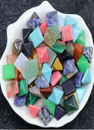 Colorful Pyramid Natural Stone Crystal Healing Wicca Spirituality Carvings Stone Craft Square Quartz Turquoise Gemstone Carnelian 1787061