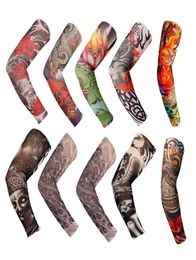 5Pcs Flower Arm Tattoo Sleeve Seamless Outdoor Riding Tattoo Sunscreen Sleeve Riding Tattoo Apparel Tattoos Body Art4851750