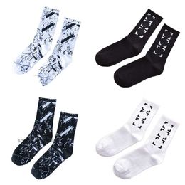 Spring and Summer New off Socks Childrens Double Needle Thin Cotton Striped Silicone Label Fashion European Ins Mid tube YRJU