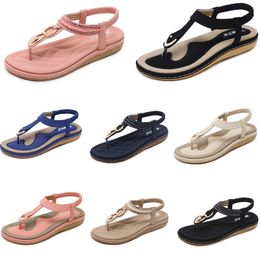 2024 summer women shoes Sandals low heels Mesh surface Leisure Mom Black white large size 35-42 J40-1 GAI