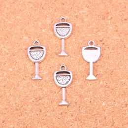 156pcs Antique Silver Plated wine glass Charms Pendants for European Bracelet Jewelry Making DIY Handmade 20 9mm294c