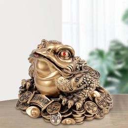 Decorative Figurines Feng Shui Wealth Fortune Toad Figurine Three Leg For Home Office Decor