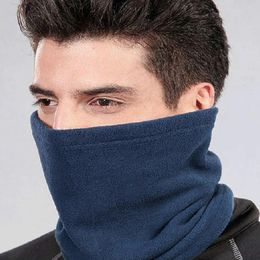 Fleece Neck Warmer Winter Windproof Tube Scarf for Men Bandana Mask Soft Half Face Cover Snowboard Women 240226