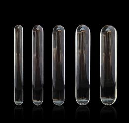 Glass Dildo Masturbator Crystal Pyrex Penis Anus Stimulator Anal Spreader Plug for Male Female Sex Toy New Style Various Size B0105662284