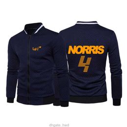 F1 McLaren Team Racing Fans 2023 Mens Lando Norris New Spring And Autumn Fashionable Sweatshirts Casual Zipper Hoodies Clothing