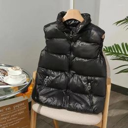 Women's Vests Autumn Winter Vest Korean Slim Down Cotton 2024 Women Waistcoat Sleeveless Jacket Female Parkas Coat Outerwear Tops