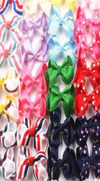 Baby Stripe Bow Hairpins 3 Inch Girls Mini Designer Bowknot Hair Clips Children Cute Barrettes Kids Party Travel Hair Accessories 7251936