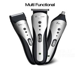 professional electric small and portable 3in1 function beard shaver nose trimmer clipper hair cut machine for men3945739