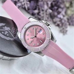 New Designer Fashion Automatic Watch Size 41mm Ceramic Ring Super Luxury High Quality Rubber Strap Ladies Favorite Christmas Gift No Box