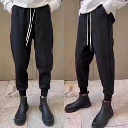 Men's Pants Spring Clothing Pure Color Haren Fashion Small Feet Trousers Loose Baggy Casual Trend Autumn Sweatpants Homme