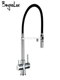 Bagnolux Copper Kitchen Faucets Chrome Kitchen Sink Black hose Mount Pull Down Dual Sprayer Nozzle Mixer Water Taps 21072414294342861517