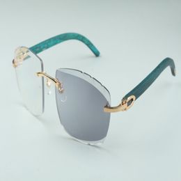 direct s newest high-end Pochromic cutting lens sunglasses 4189706-A teal natural wooden sticks size 58-18-135 mm228f