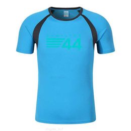 2022 New F1 Driver Lewis Hamilton Digital 44 Print Cotton Mens Casual Solid Colour Short Sleeve Summer High Quality T Shirt