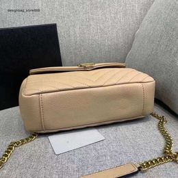 Designer Commuter Bag for Women Letter Zipper Stripe Flap Horizontal Square Double Chain Womens Shoulder