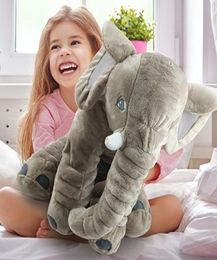 New Kids Cute Large Long Nose Elephant Sleep Pillow Baby Plush Toy Lumbar Cushion Doll for Children 4030cm6965916