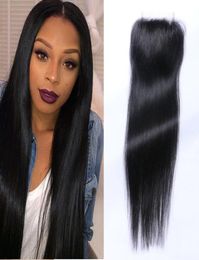 Fast Cheap 354 Malaysian human hair straight lace closure part3 partmiddle part human hair lace closure bleached1849888