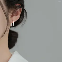 Stud Earrings TOYOOSKY S925 Sterling Silver Simple Square Ear Buckle Ins Style Small Design Sense Temperament Jewellery For Women